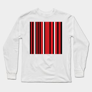 Red Black Pattern Long Sleeve T-Shirt